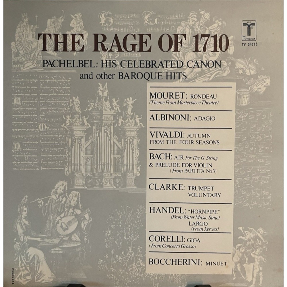 Vox The Rage of 1710 Pachelbel Canon Baroque Classical Vinyl Record LP 1979 EX